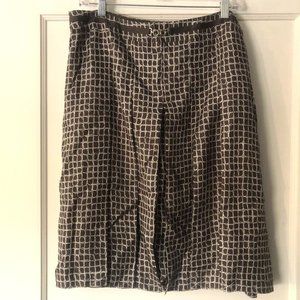 NWT Ann Taylor Brown Skirt With Gold Belt (Sz 14)